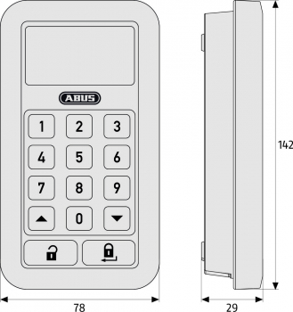 Funk-Tastatur CFT3000 Weiss