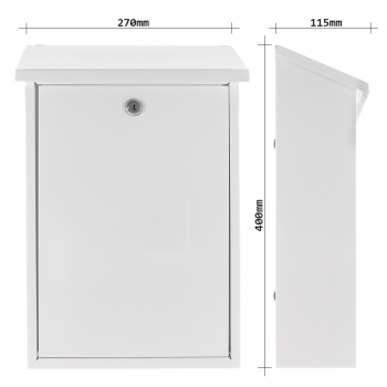 Rottner Briefkasten Parma weiss