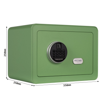 Rottner Möbeltresor Vintage-Green Elektronikschloss inkl. Fingerprint