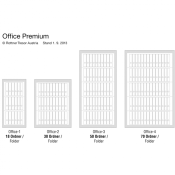 Rottner Stahlbüroschrank Office 3 Premium Doppelbartschloss