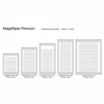 Rottner Papiersicherungsschrank MegaPaper 140 Premium Doppelbartschloss