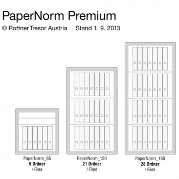 Rottner Papiersicherungsschrank PaperNorm Premium 65 Doppelbartschloss