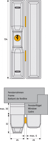 Fenster-Zusatzsicherung FTS88 Weiss