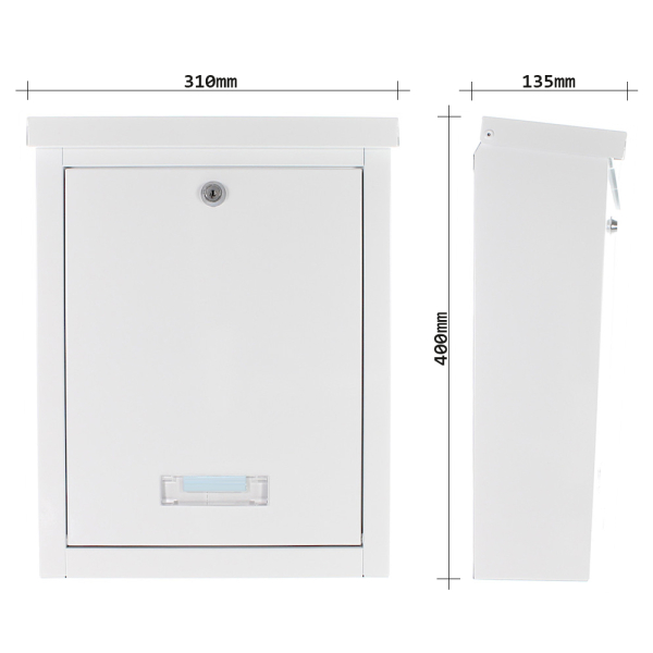 Rottner Briefkasten Brighton Weiß