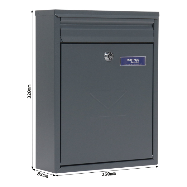 Rottner Briefkasten Como anthrazit