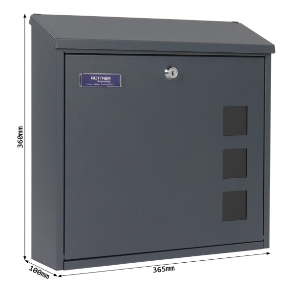 Rottner Briefkasten Muro anthrazit