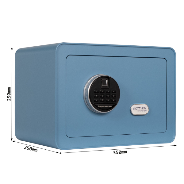 Rottner Möbeltresor Vintage-Blue Elektronikschloss inkl. Fingerprint