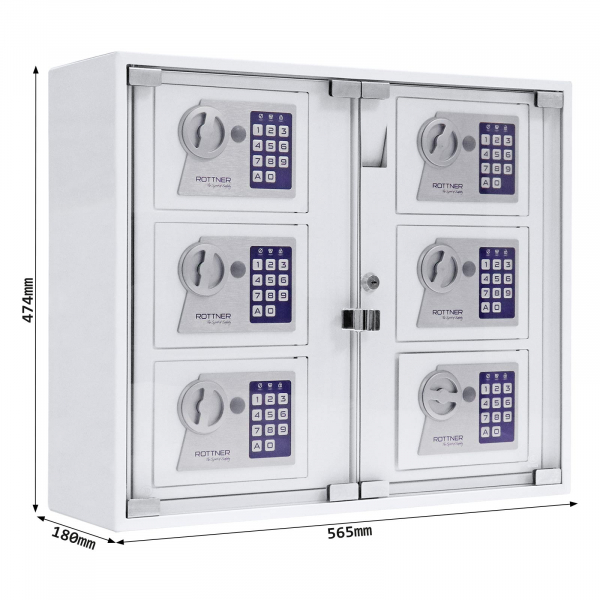 Rottner Schlüsselausgabe Keysystem 6 Outdoor Elektronikschloss weiß